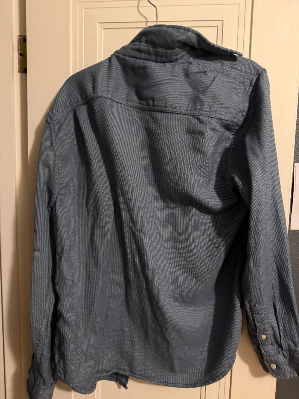 Mutual Weave Men’s Long Sleeve Button-Down Shirt - Regular Fit - Blue - L